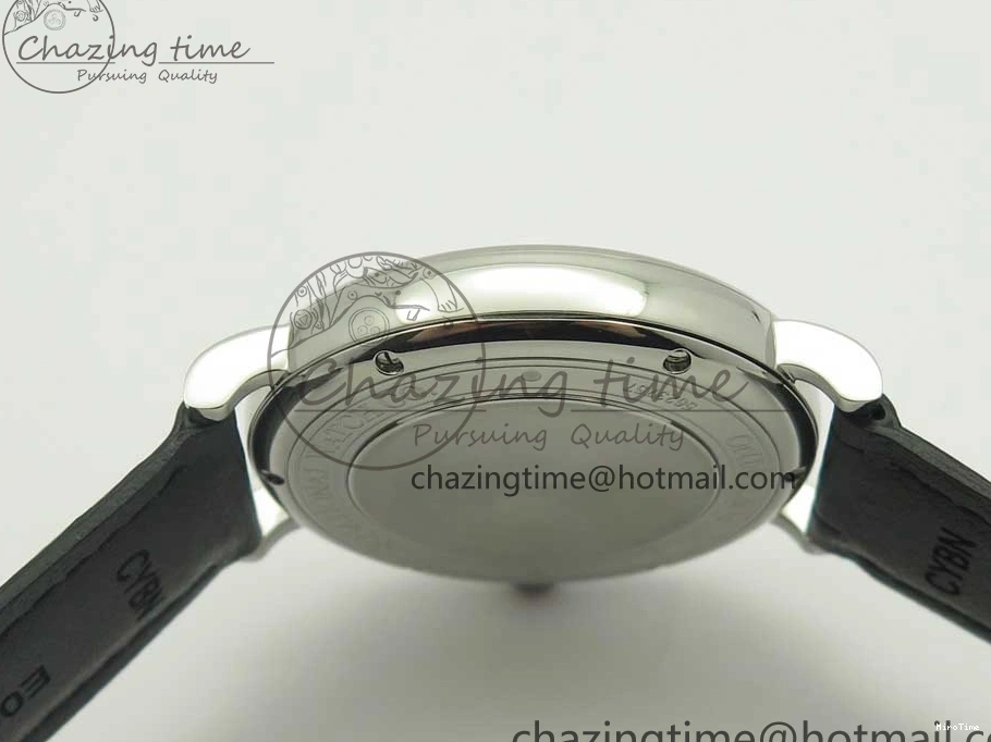 MIROTIME 0105 Supportive Portofino Automatic SS AF 1:1 Best Edition White Dial on Black Croco Leather Strap A 7184